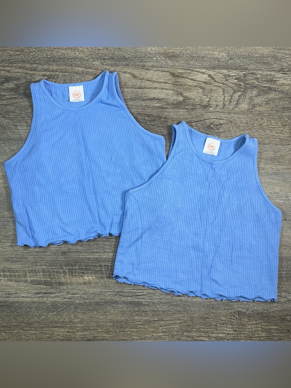 (0025) *TWINS* Girls: 10/12 Wonder Nation Ribbed Crop Tops- N11